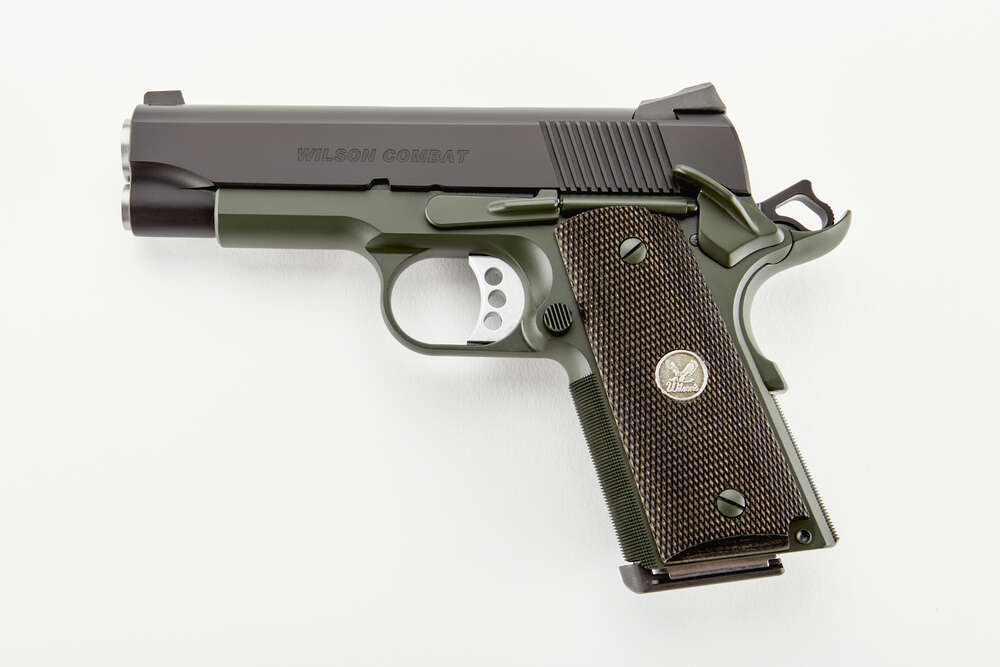 Handguns Wilson Combat CA CQB Compact 45ACP CQBC 45ACP 4" 8+1 BLK/GRN CA • WCQBC-T-ACA • Model: CA CQB Compact